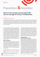 Seven in ten women over the age of 60 face an average of 13 years of widowhood